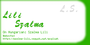 lili szalma business card